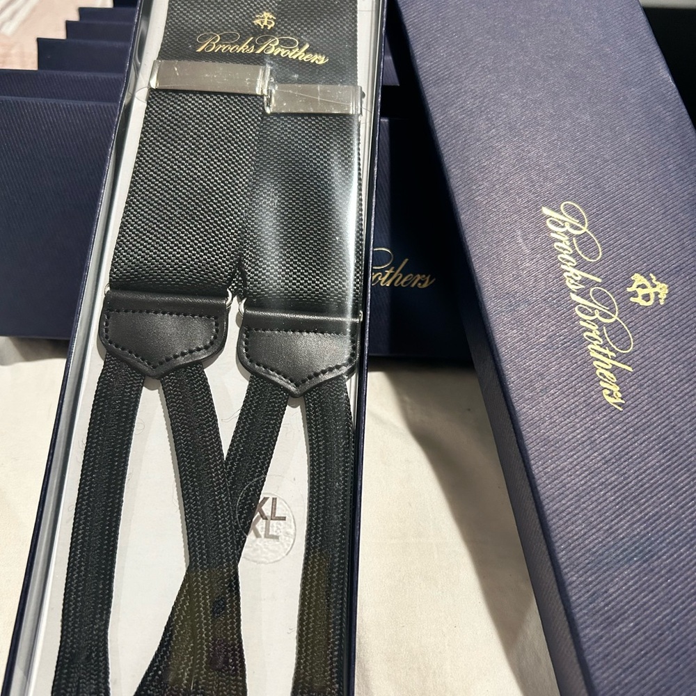 Brooks Brothers Black Suspenders
